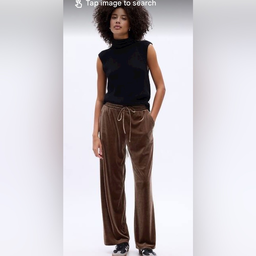 NWOT Gap Midrise Velour Wide-Leg Pants, Size Large Tall.